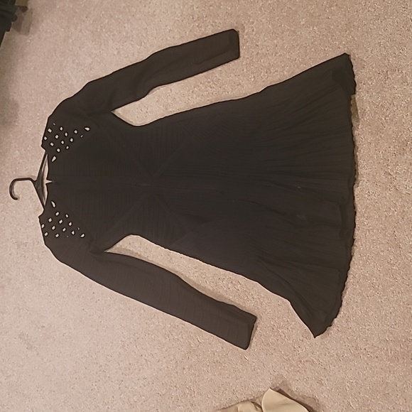 Herve Ledger Black and Beige Mini Dress - Picture 7 of 7